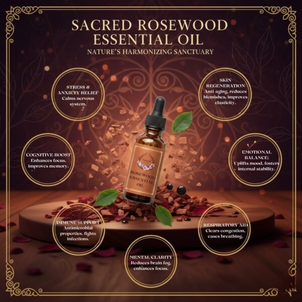 Forever Flourish Rosewood Essential Oil 100% Pure Natural Therapeutic Grade - Image 4
