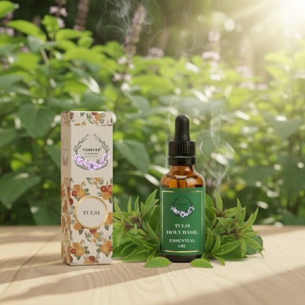 Forever Flourish Tulsi Holy Basil Essential Oil 100% Pure Natural Therapeutic Grade - Image 2